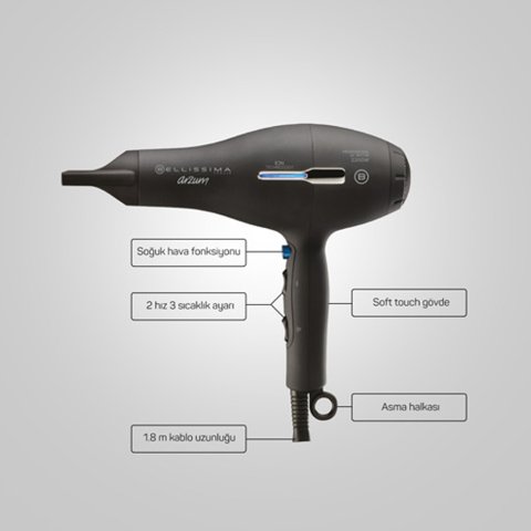 Arzum AR5003 Bellissima 2200W Profesyonel İyonlu Saç Kurutma Makinesi