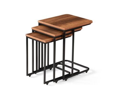 Levent Zgn.0059-400, 2129 Tekerlekli Kare Ayak C Zigon Ceviz Siyah