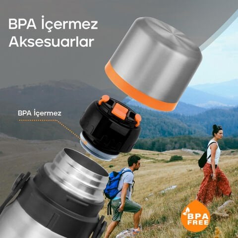 Santeco Geilo Çok Amaçlı Çelik Termos- 1.2 L