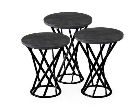 Levent Zgn.0035-491, 4191 Thales Zigon Sehpa İrony Siyah