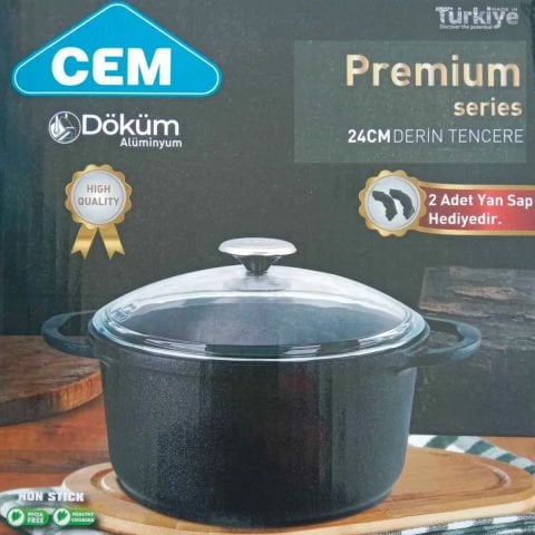 Cem Premium Döküm Tencere 24cm