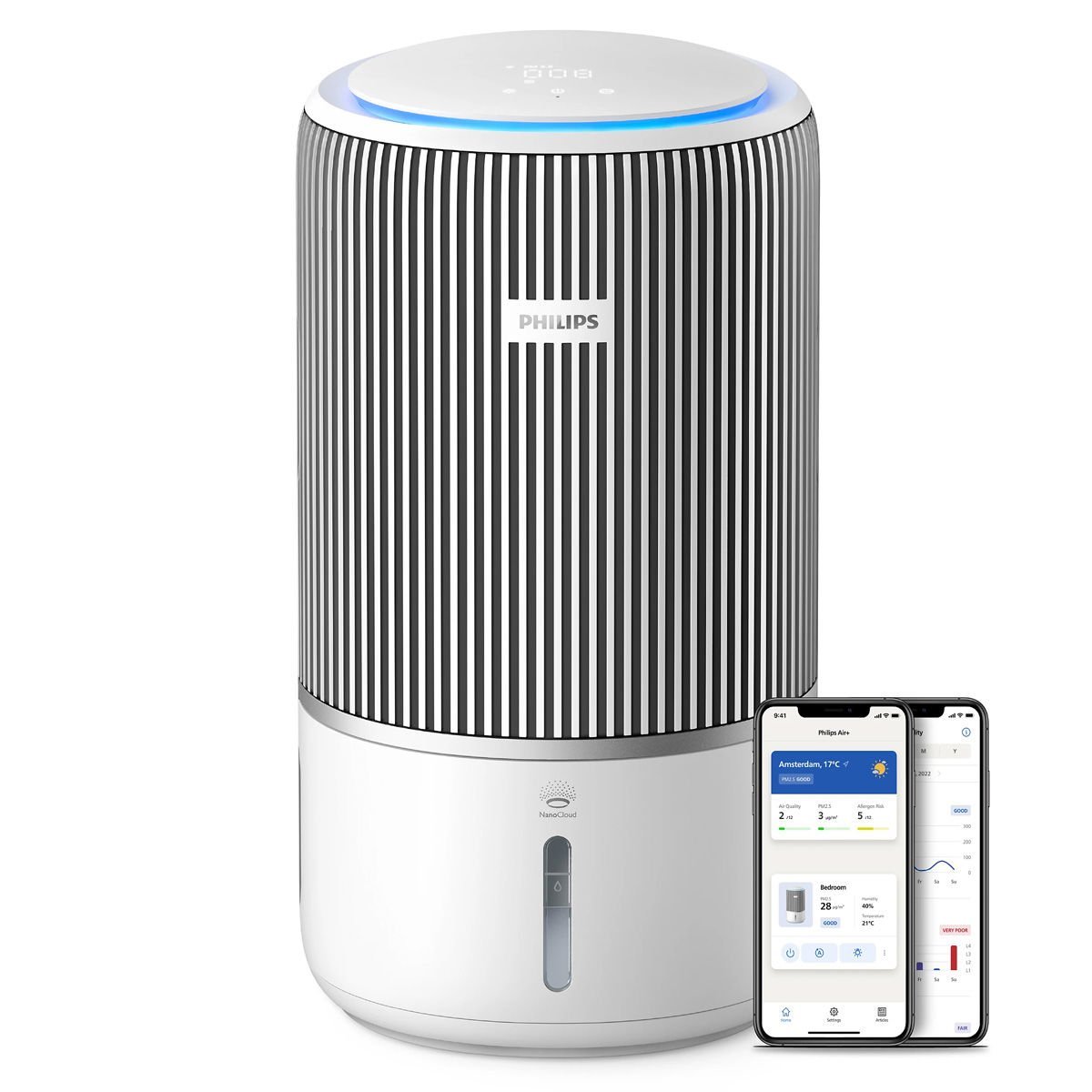 Philips AC3420/10 Pureprotect Water 3400 Serisi Akıllı 2'si 1 Arada Hava Temizleyici ve Nemlendirici