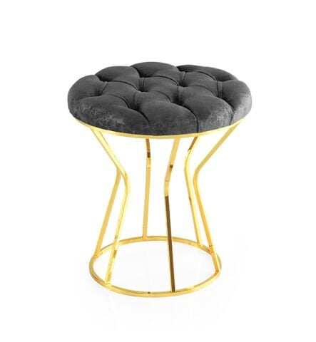 Levent Tbr.0002-609, 4164 Vazo Tabure Siyah Gold