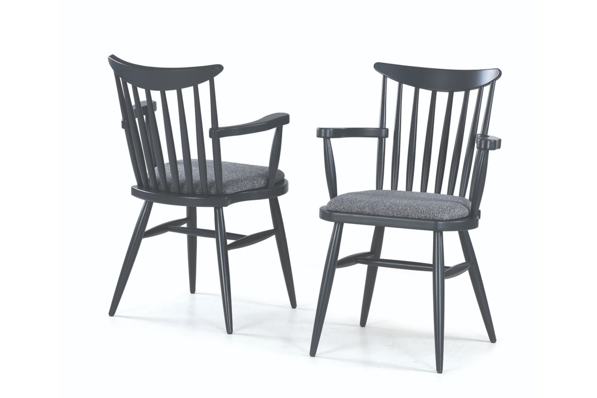 Levent San.0004-512, Sn1005 Kollu Kırlangıç Döşemeli Sandalye Gri Antrasit