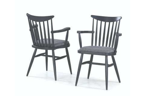 Levent San.0004-512, Sn1005 Kollu Kırlangıç Döşemeli Sandalye Gri Antrasit