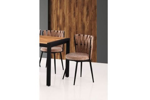 Levent Msa.0059-458, Lato 75*120 Metal Ayak Açılır Masa Atlantik Çam Siyah