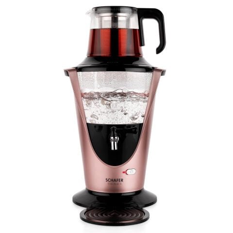 Schafer Tee Haus Yeni Nesil Elektrikli Cam Semaver-Rosegold