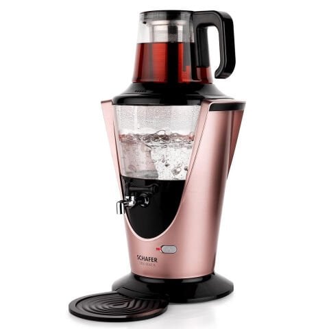 Schafer Tee Haus Yeni Nesil Elektrikli Cam Semaver-Rosegold