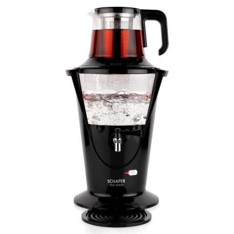 Schafer Tee Haus Yeni Nesil Elektrikli Cam Semaver-Siyah