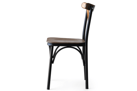 AHŞAP BAHAR ÇAPRAZ SANDALYE, CEVİZ SİYAH