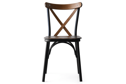 AHŞAP BAHAR ÇAPRAZ SANDALYE, CEVİZ SİYAH