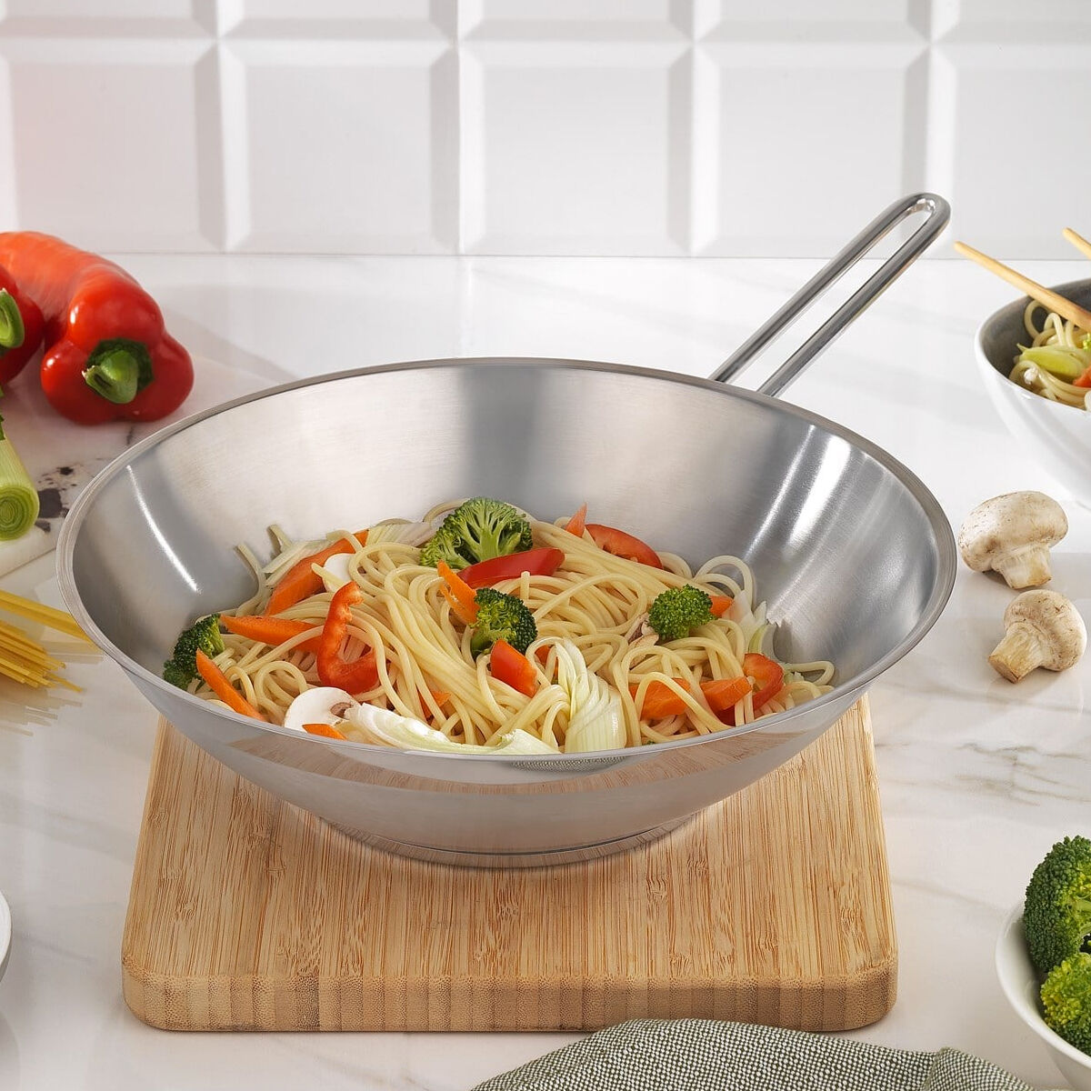 Schafer Held Çelik Wok Tava 28 Cm 1 Parça-Inox