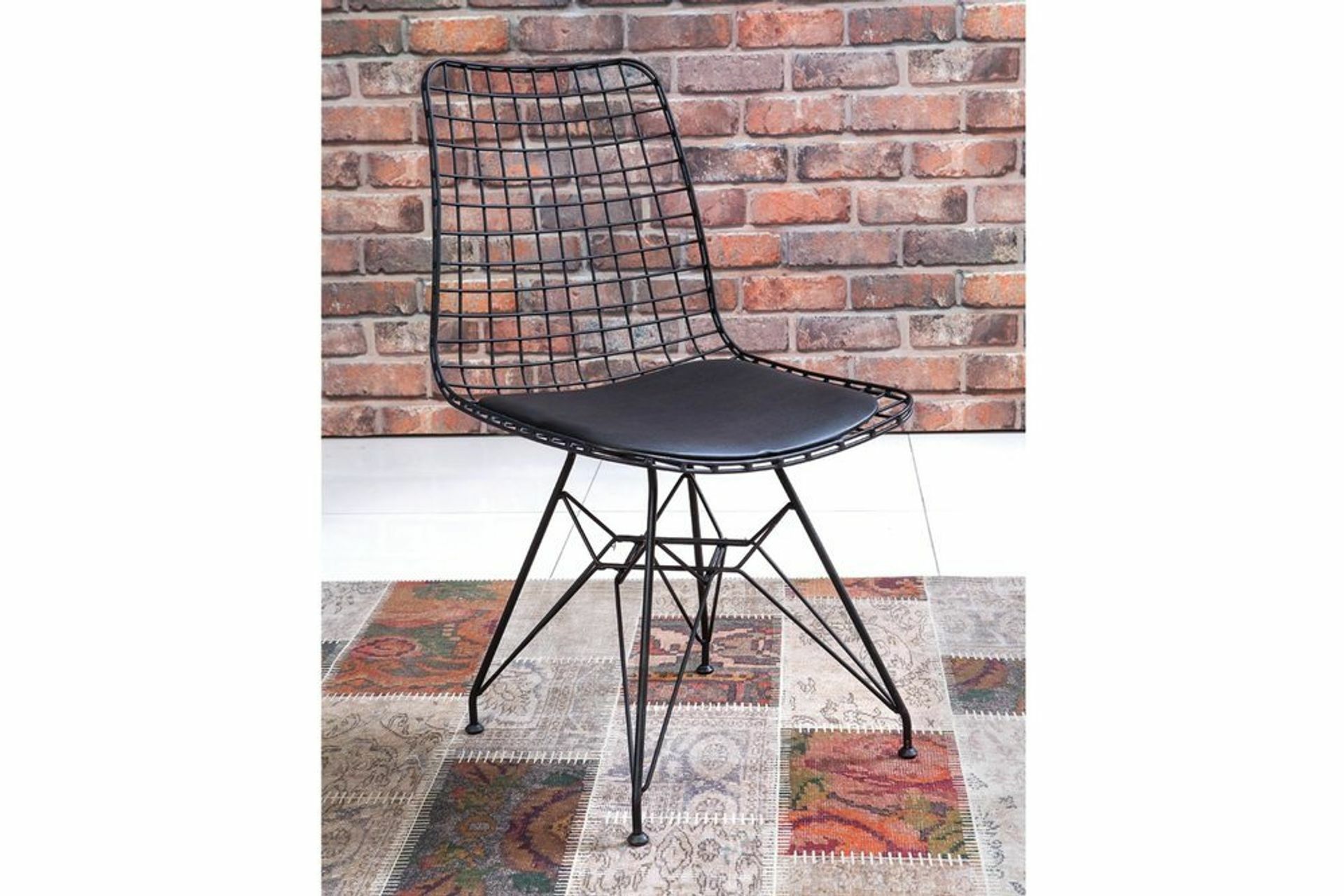 LEVENT TEL SANDALYE, SİYAH