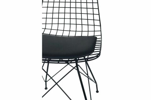 LEVENT TEL SANDALYE, SİYAH