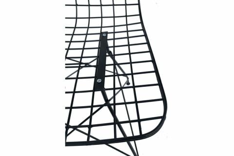 LEVENT TEL SANDALYE, SİYAH