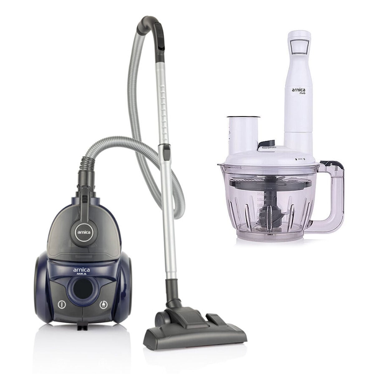 Arnica ST90024, Mika Toz Torbasız Elektrikli Süpürge & Riva Rendeli Beyaz Blender Seti Bundle Paket