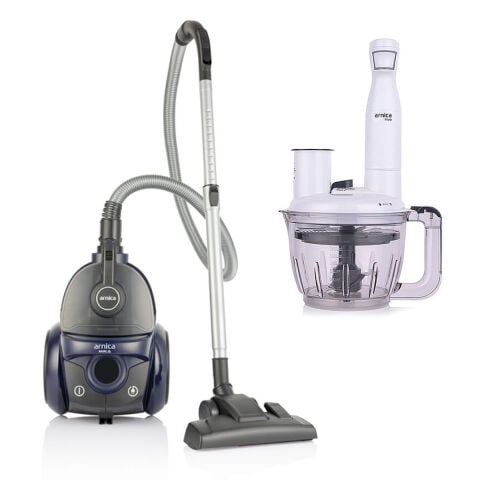 Arnica ST90024, Mika Toz Torbasız Elektrikli Süpürge & Riva Rendeli Beyaz Blender Seti Bundle Paket