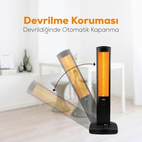 Ufo Micatronic/19 İnfrared Termostatlı Devrilme Emniyetli, Taşınabilir, Dikey Isıtıcı