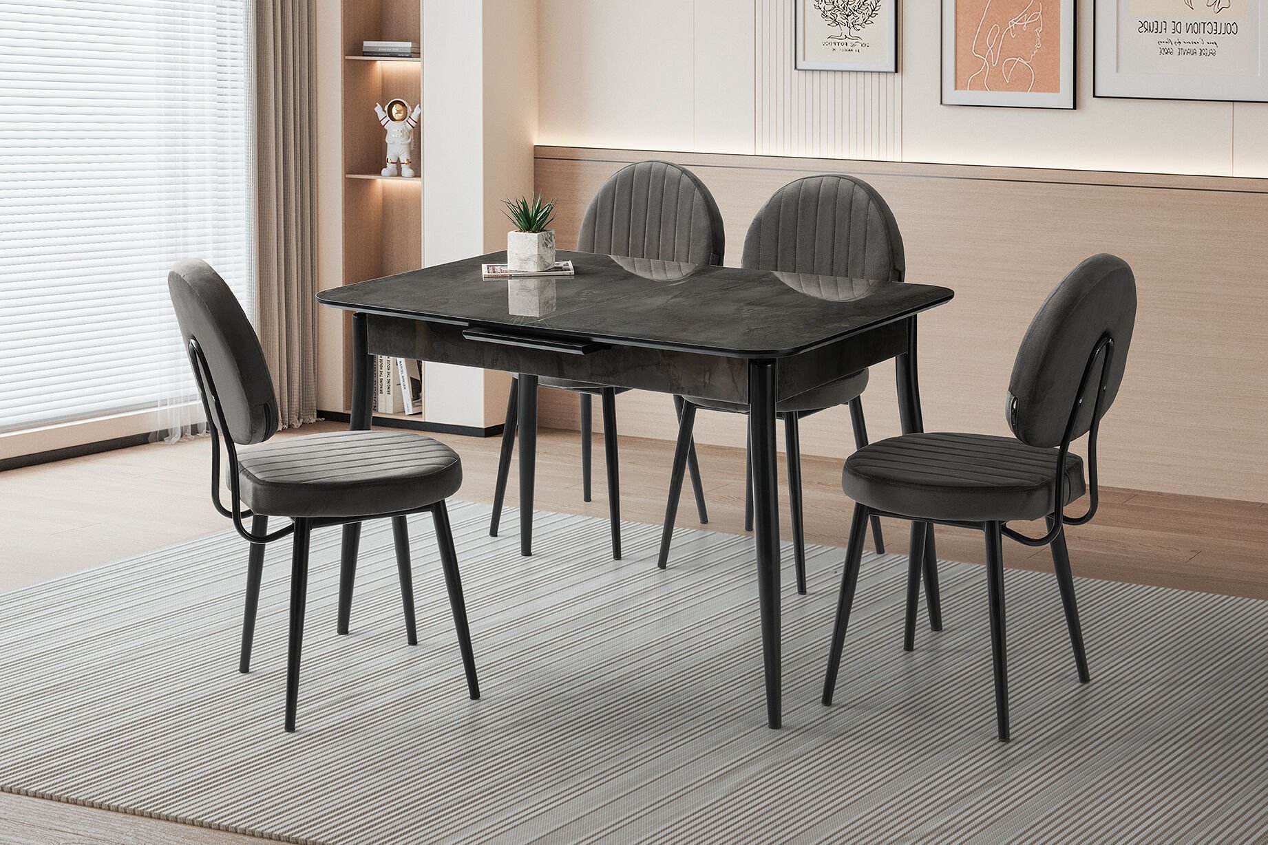 Levent Mtk.0231-457, 7002 Salta 80*120 Msa+(4) Bead San İrony Siyah