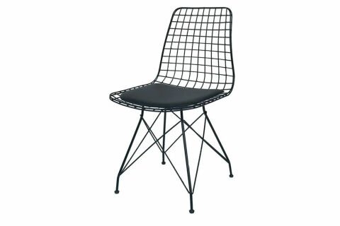 Levent Mtk.0201-438, 6008 Keops 80*80 Masa+(4) Tel Sandalye Ceviz Siyah