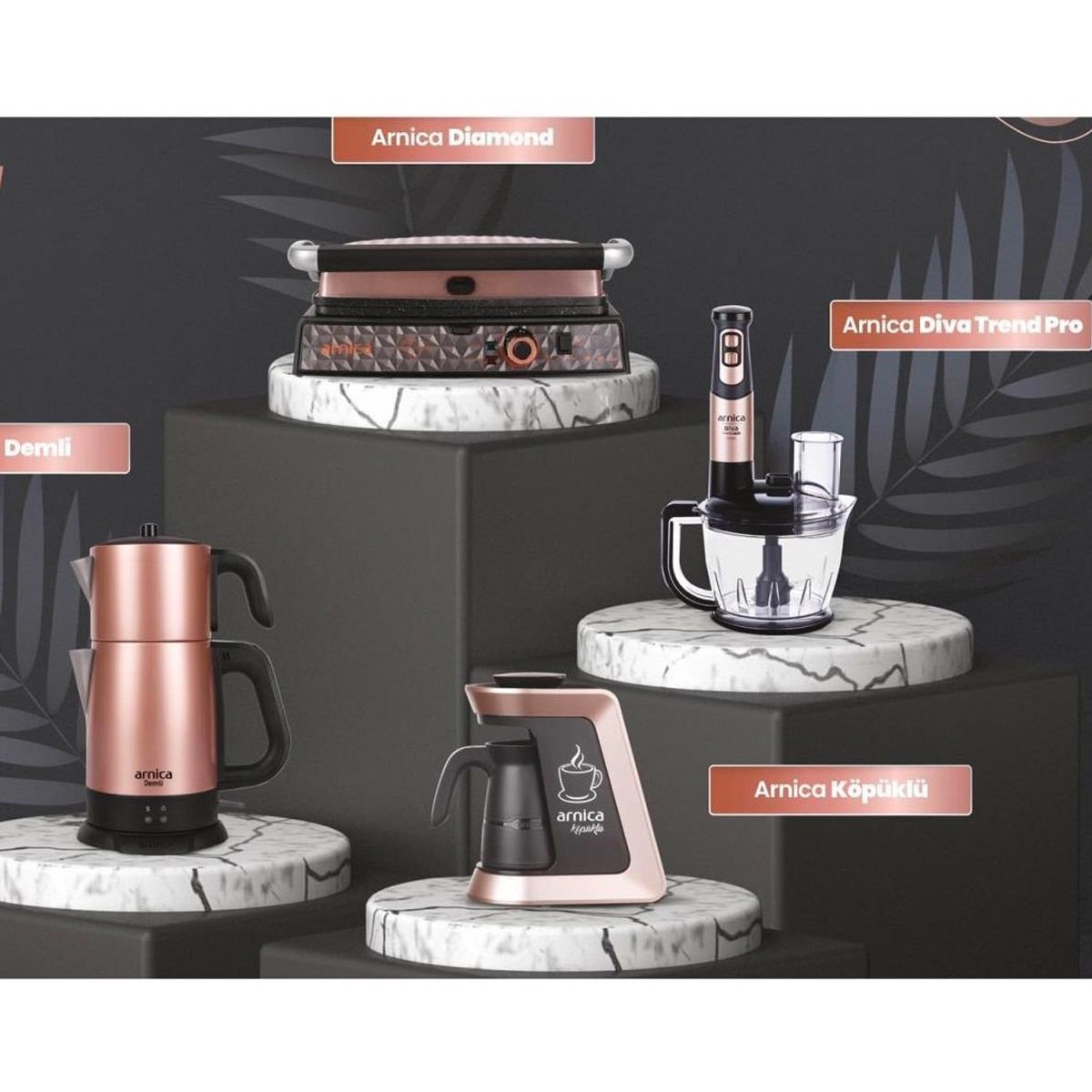 Arnica ST90006 Rose 4'lü Elektro Çeyiz Seti Fiyatı ve Yorumları