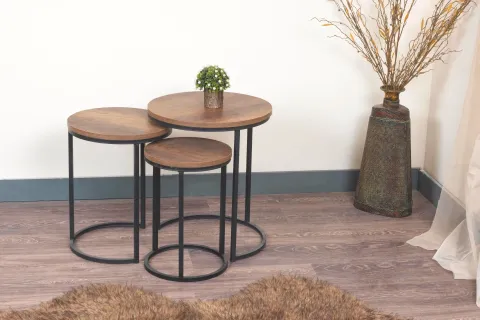 Levent Zgn.0001-475, Nil Zigon Sehpa Ceviz Siyah