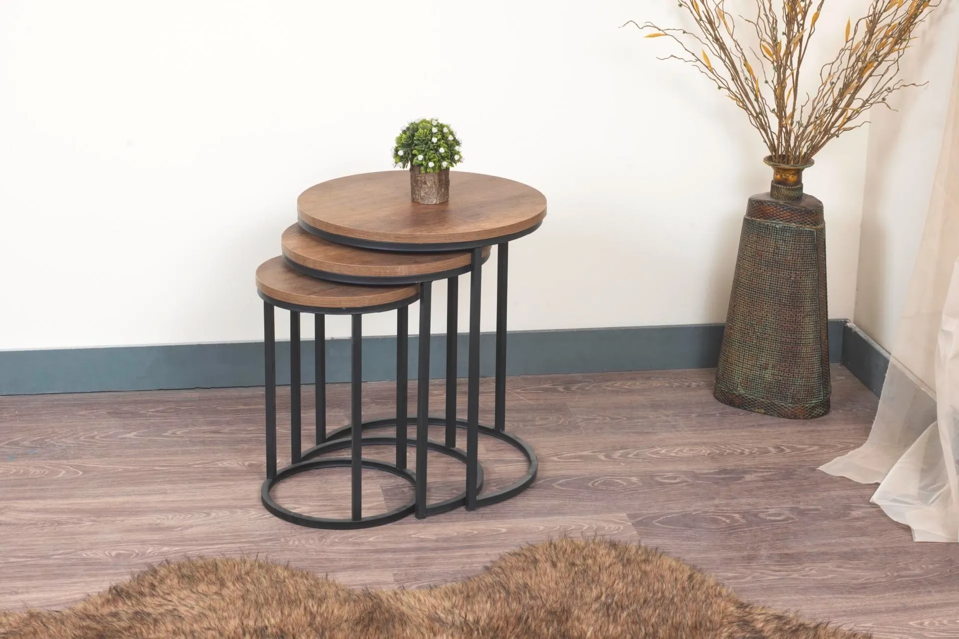 Levent Zgn.0001-475, Nil Zigon Sehpa Ceviz Siyah