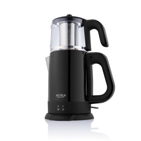 Arnica IH33205 Demli Stil Siyah Cam Çay Makinesi