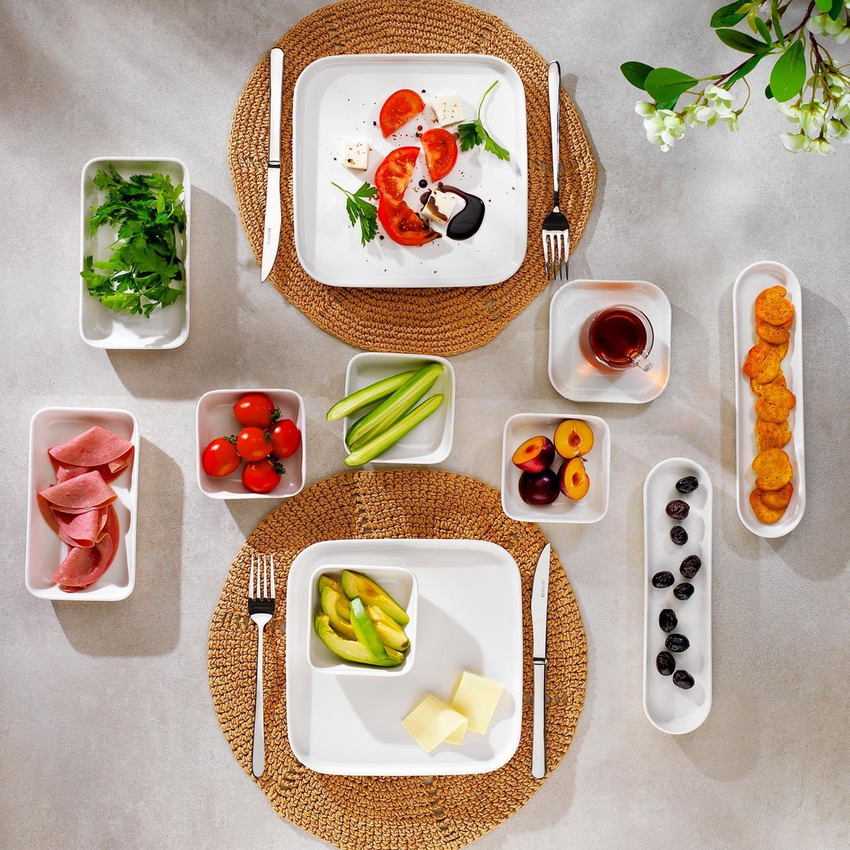 Schafer Luca Kahvaltı Takımı 32 Parça-Krem