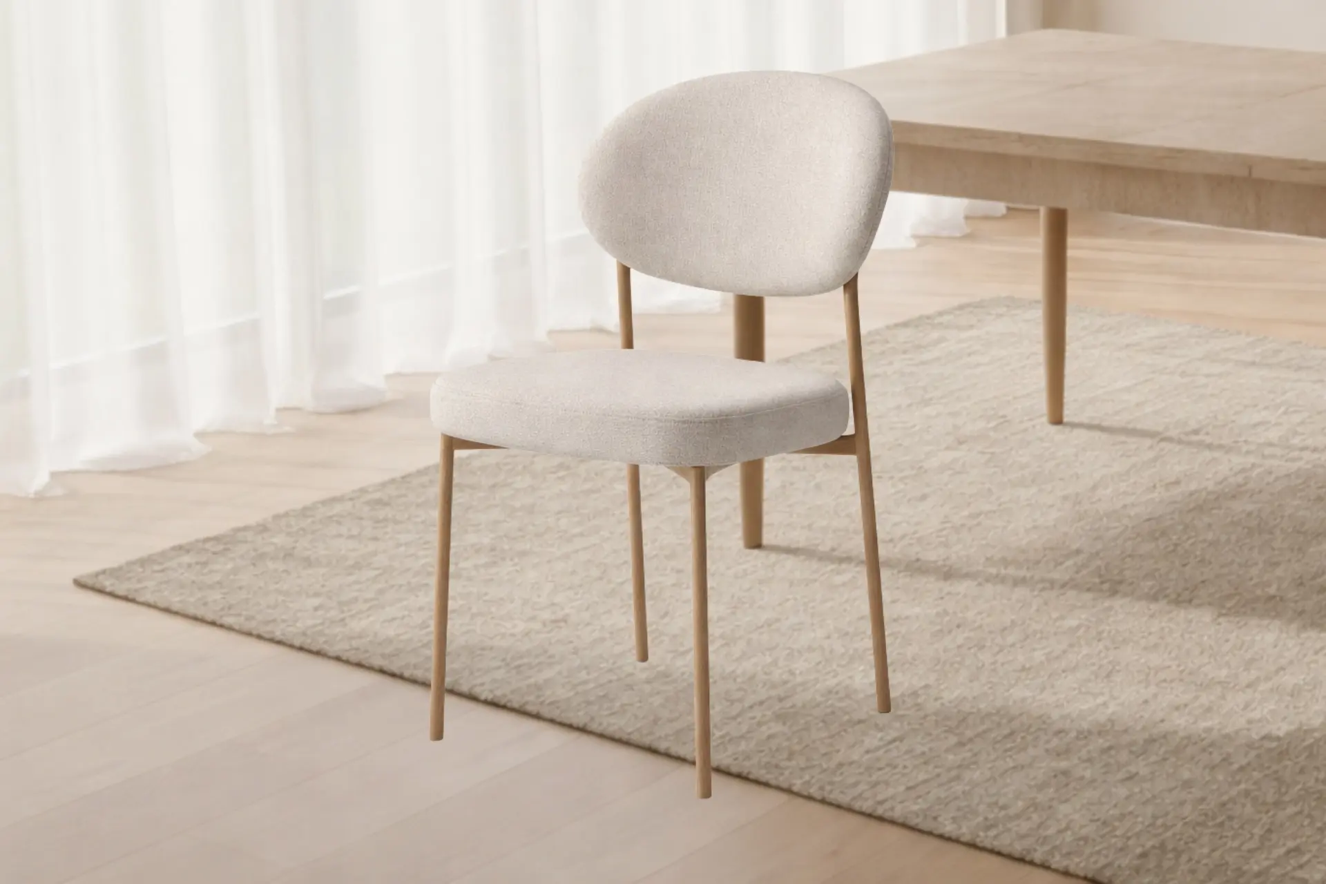 Levent San.0107-684, Damla Metal Ayak Sandalye Krem Puffy Cappuccino
