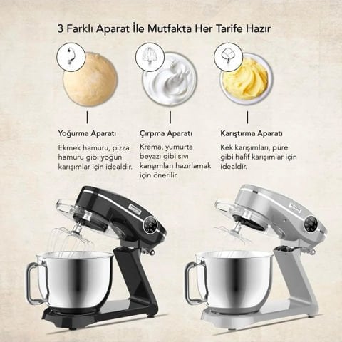 Schafer Neocast Dijital Döküm Stand Mikser-gümüş