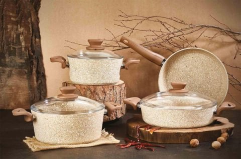 Firstclass, Life 6 Prç. Cappuccino Granit Güveç Tencere Seti