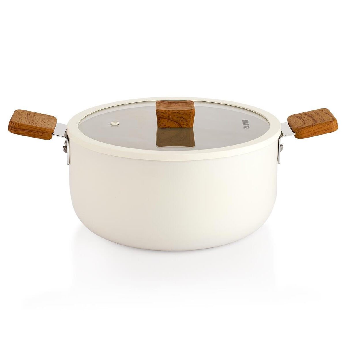 Schafer Ceramoni Seramik Derin Tencere 24 Cm-Krem
