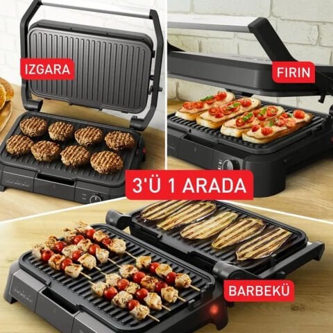 Tefal Supergrill 3in1 XL Elektrikli Izgara ve Tost Makinesi Inox