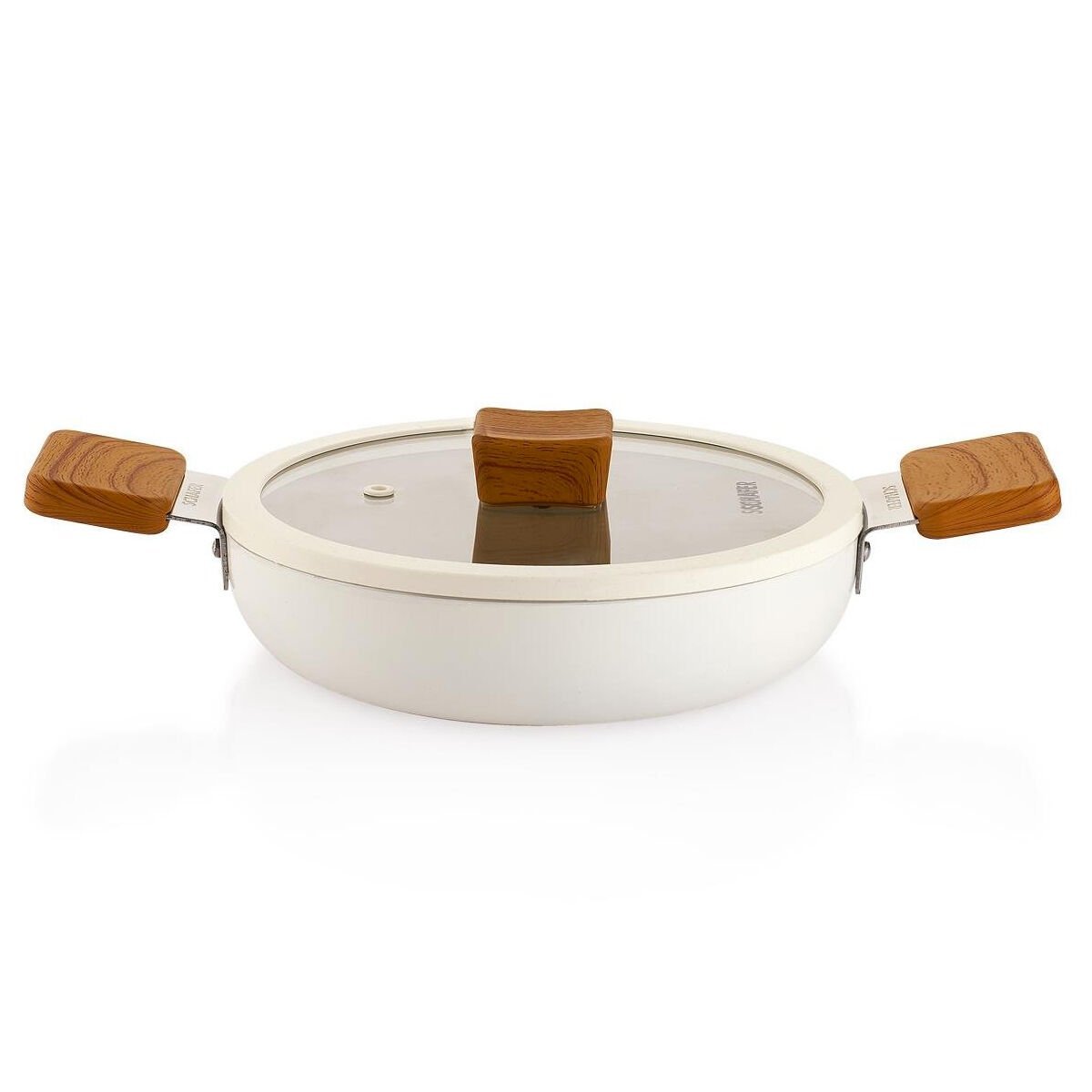 Schafer Ceramoni Seramik Kapaklı Sahan 22 Cm-Krem