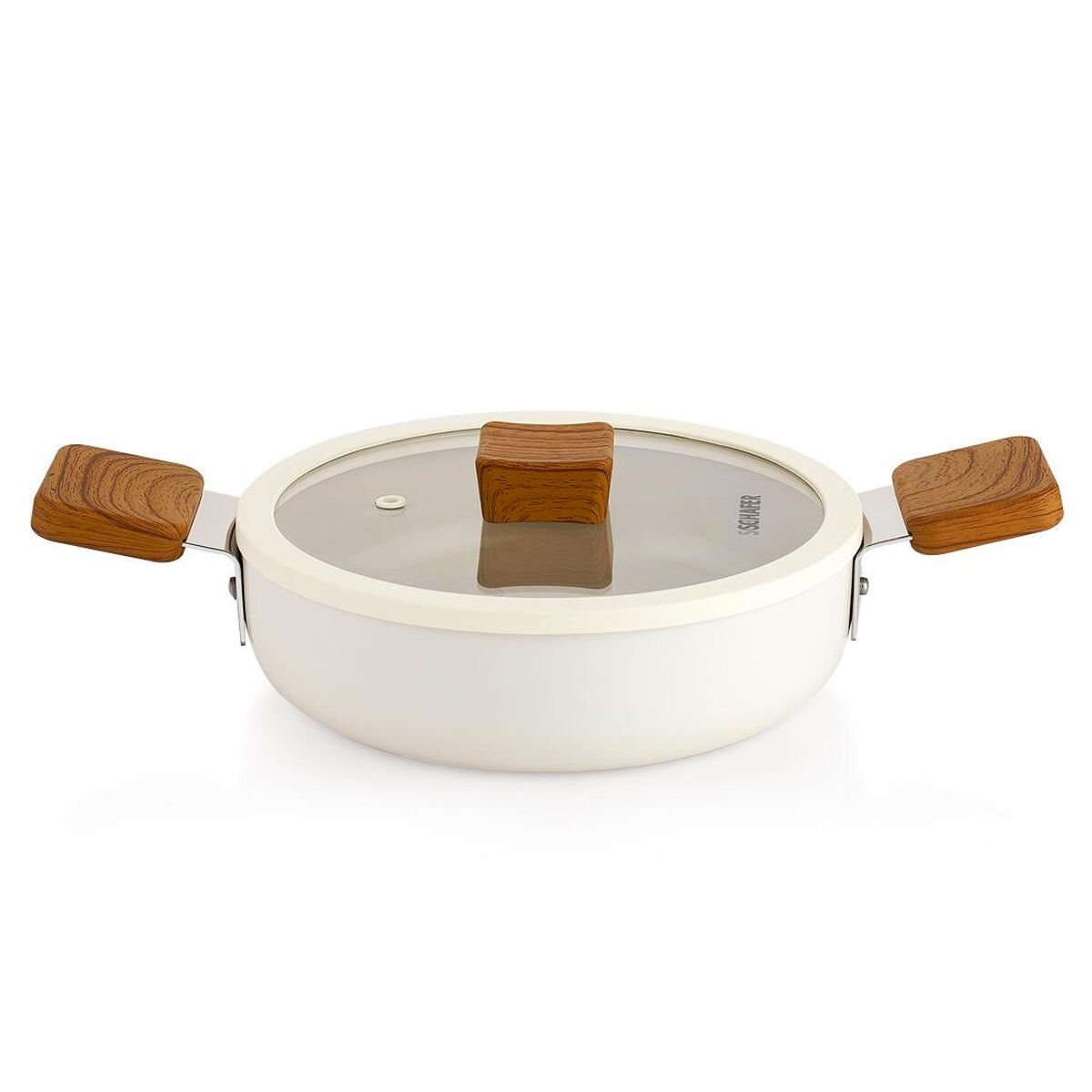 Schafer Ceramoni Seramik Kapaklı Sahan 20 Cm-Krem