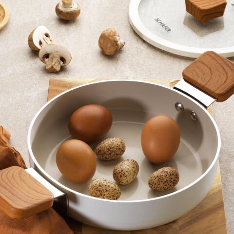 Schafer Ceramoni Seramik Kapaklı Sahan 20 Cm-Krem