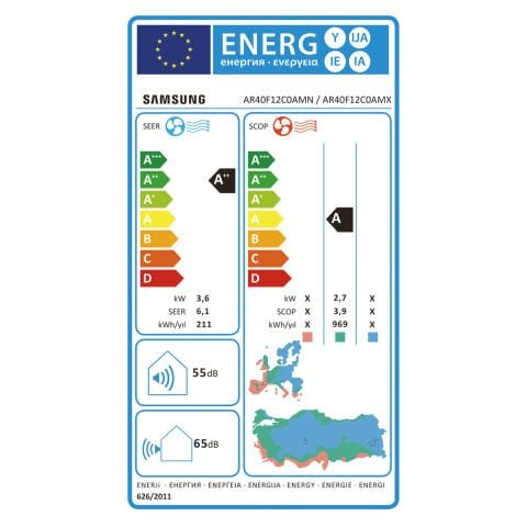 Samsung AR40F12C0AM/SK, AR40 Dijital Inverter 12.000 BTU Split Klima