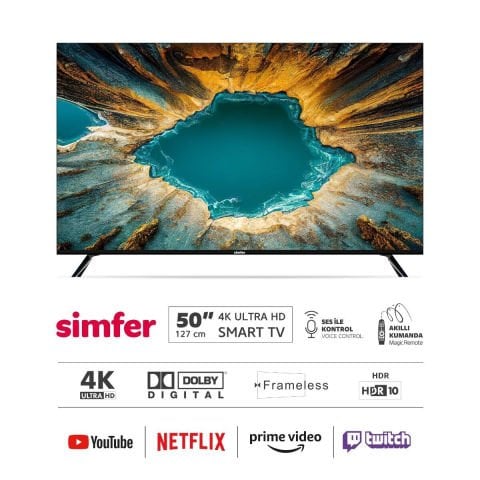 Simfer 50SFSW6M 127 Ekran 50'' Smart & Akıllı TV WebOS Dual 4K UHD LED TV