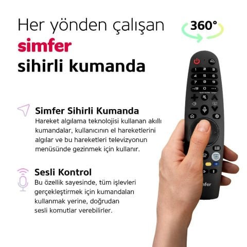 Simfer 50SFSW6M 127 Ekran 50'' Smart & Akıllı TV WebOS Dual 4K UHD LED TV