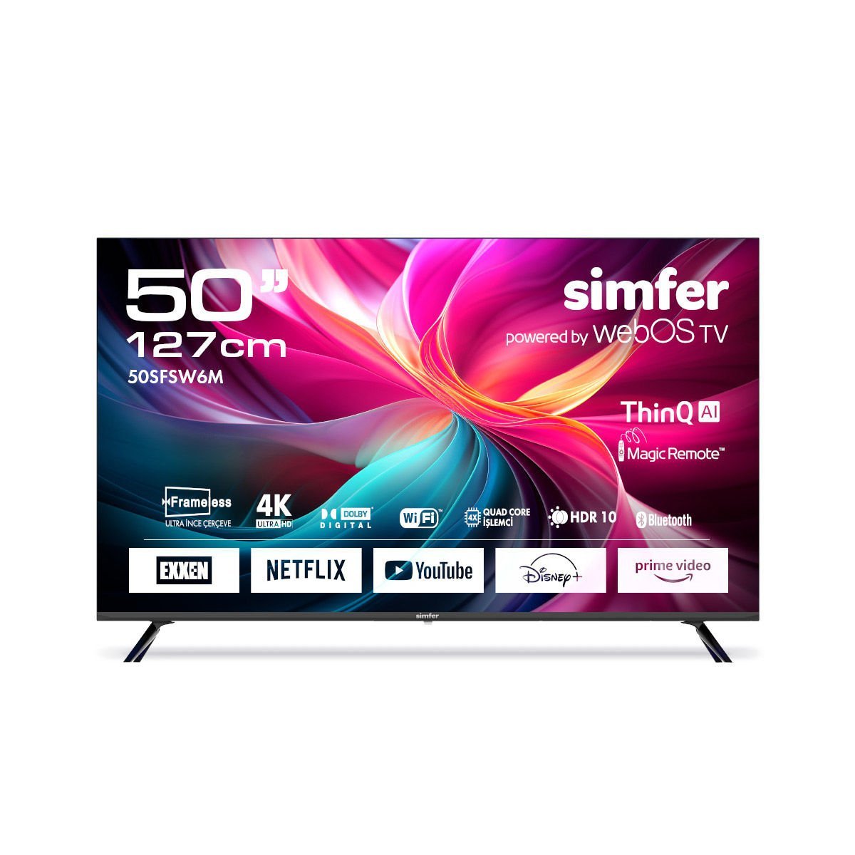 Simfer 50SFSW6M 127 Ekran 50'' Smart & Akıllı TV WebOS Dual 4K UHD LED TV
