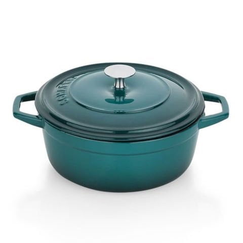 Schafer Guss Chef Döküm Derin Tencere 20cm 2 Parça-Turkuaz