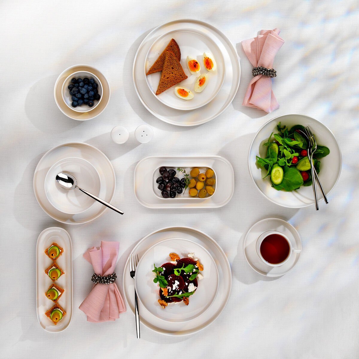 Schafer Jane 51 Parça Yemek ve Kahvaltı Takımı - Beyaz----------