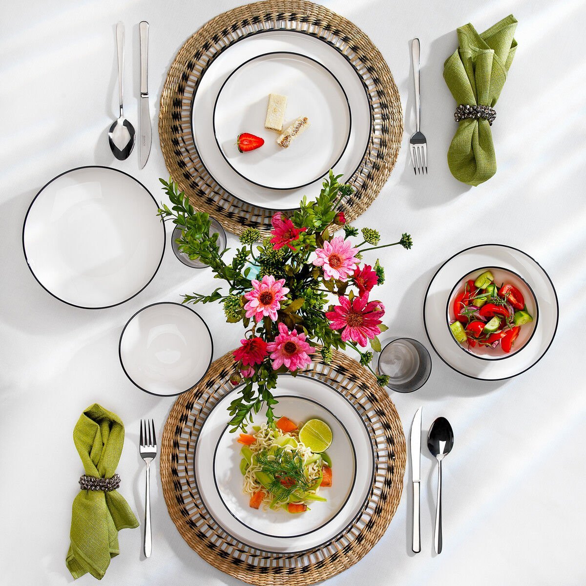 Schafer Iconic Yemek Takımı 24 Parça - Siyah