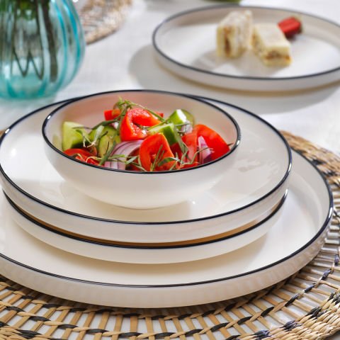 Schafer Iconic Yemek Takımı 24 Parça - Siyah