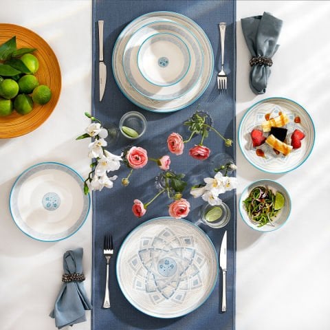 Schafer Iconic Yemek Takımı 24 Parça - Mavi