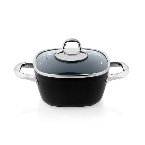 Schafer Gastronomie Master Seramik Derin Tencere 26cm - Siyah/Gri