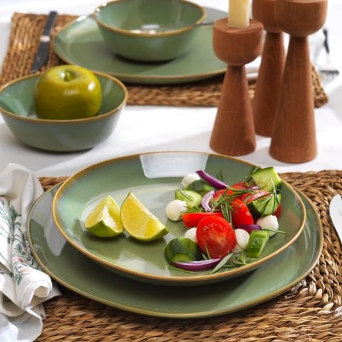 Schafer Hope Yemek Takımı 24 Parça - Yeşil---------