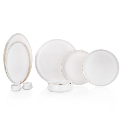 Schafer Superfine Bone Lumiere Yemek Takımı 56 Parça - Gold