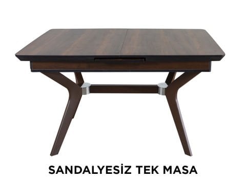 Always Star T670 Sandalyesiz Tek Masa, Kahve